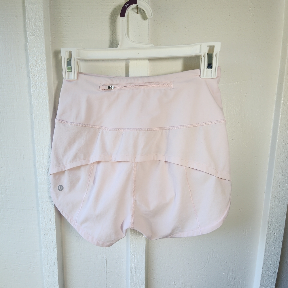 Lululemon Speed Up High-Rise Lined Short 2.5" Flush Pink Active Shorts - Picture 3 of 16